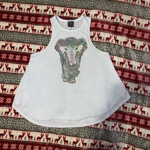 Tribal print elephant tank